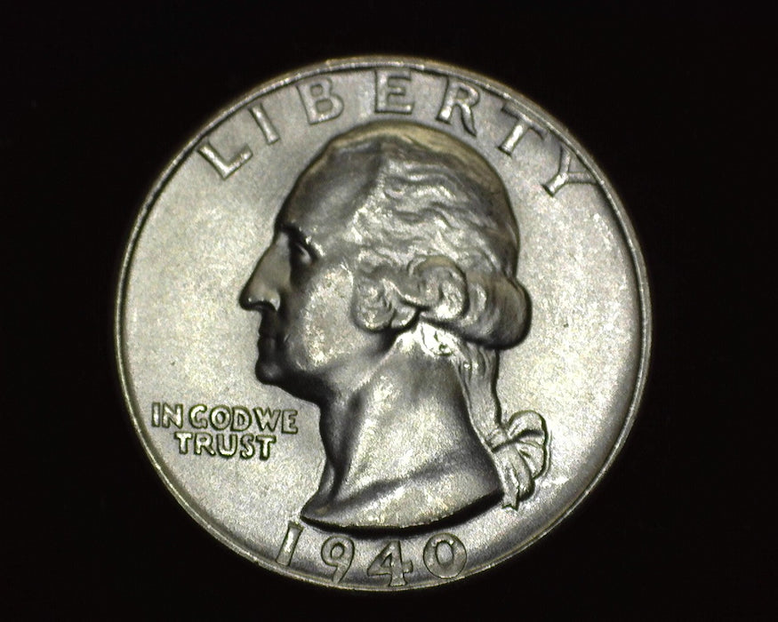 1940 D Washington Quarter BU MS64 - US Coin