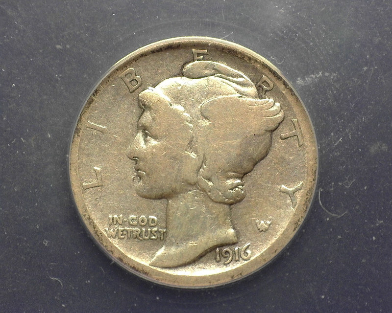 1916 D Mercury Dime VG8 - US Coin
