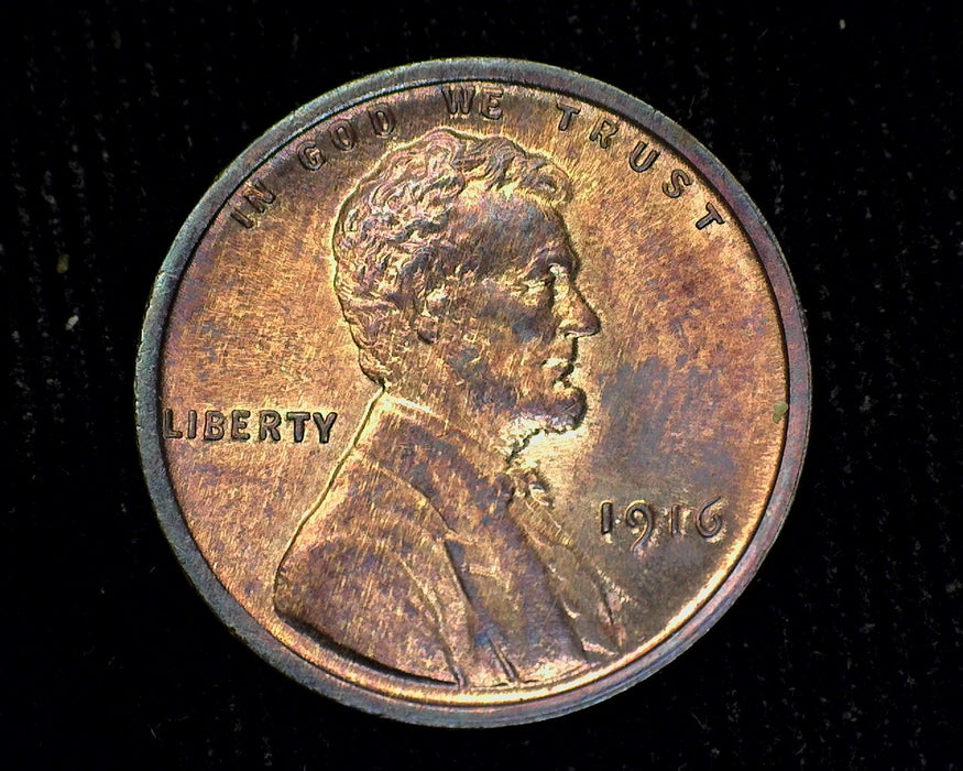 1916 Lincoln Wheat Cent BU Choice Red - US Coin