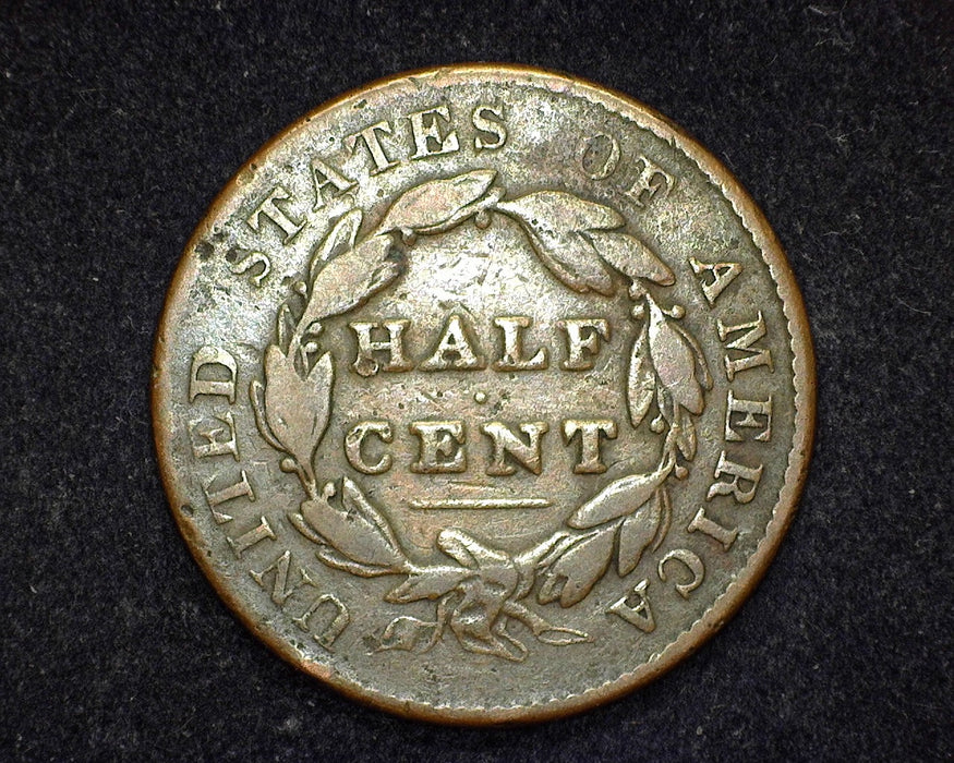 1828 13 Stars Classic Head Half Cent VG - US Coin