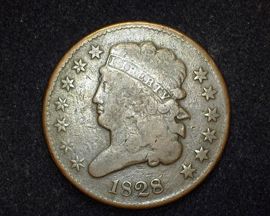 1828 13 Stars Classic Head Half Cent VG - US Coin