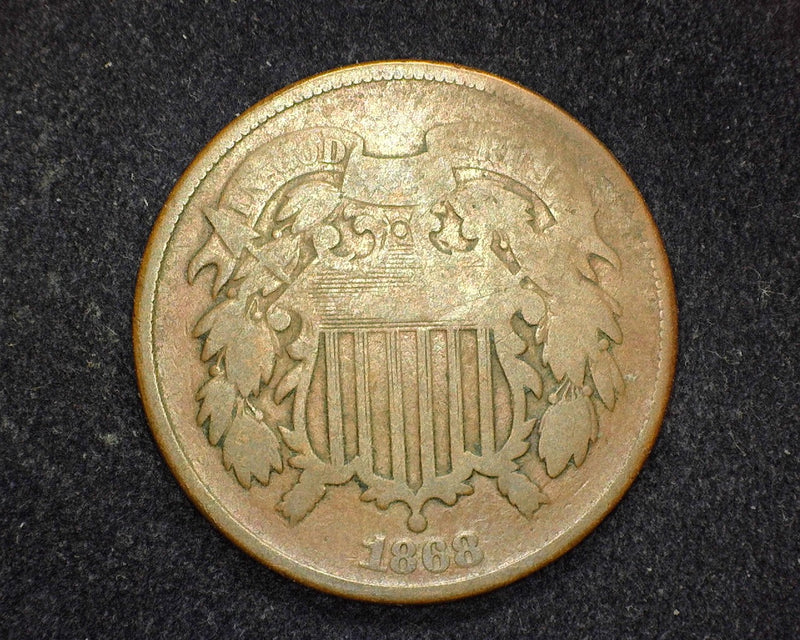 1868 Two Cent Piece G - US Coin