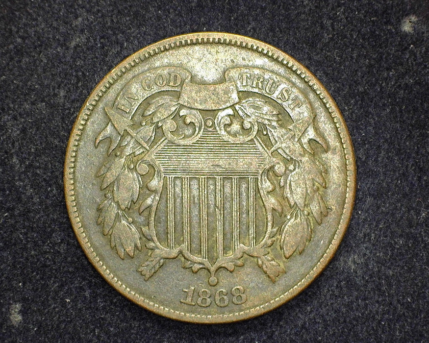 1868 Two Cent Piece F - US Coin