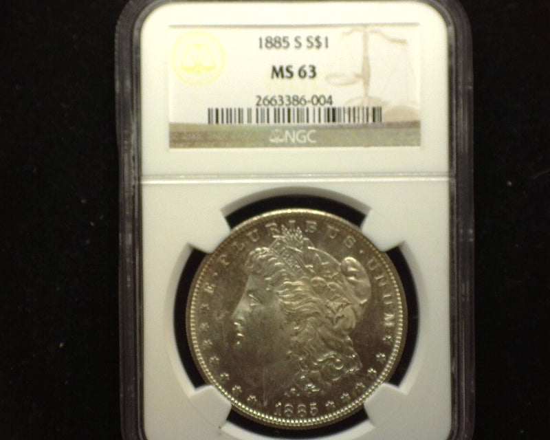 1885 S Morgan Dollar MS63 NGC Semi PL - US Coin