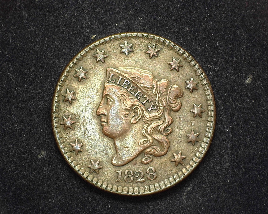 1828 Large Cent Matron Head VF - US Coin