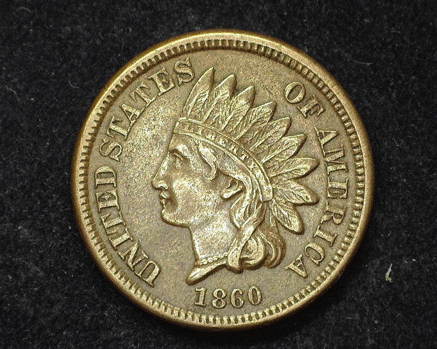 1860 Indian Head Penny/Cent VF/XF Rounded bust - US Coin