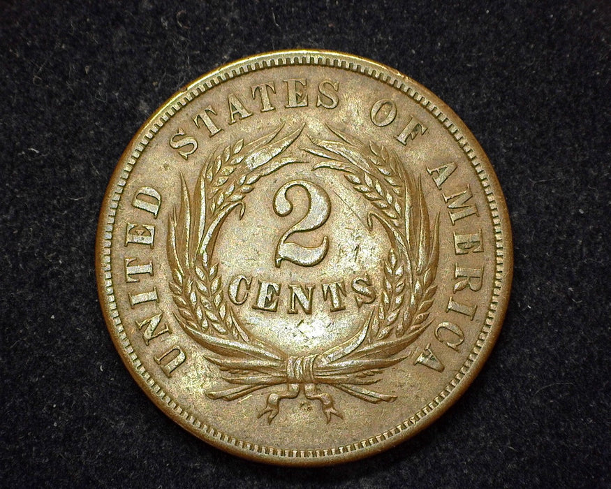 1865 Two Cent Piece XF - US Coin