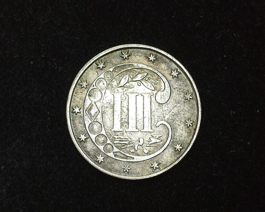 1861 Three Cent Silver AU - US Coin