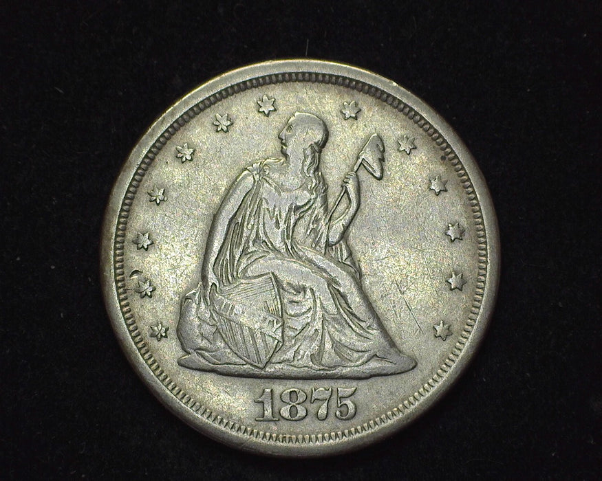 1875 S Liberty Seated Twenty Cents VF - US Coin