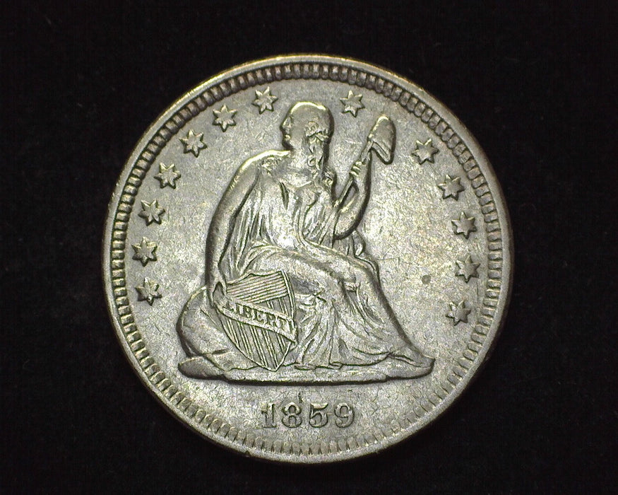 1859 O Liberty Seated Quarter XF - US Coin