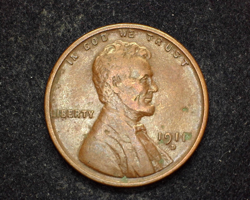 1911 D Lincoln Wheat Cent VF - US Coin