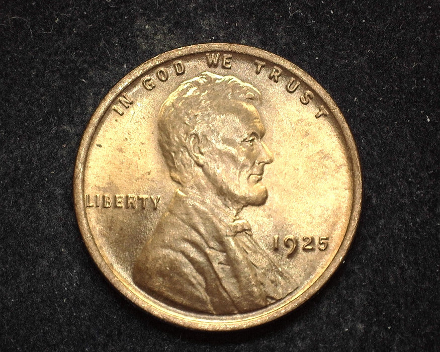 1925 Lincoln Wheat Cent BU MS63 Red - US Coin