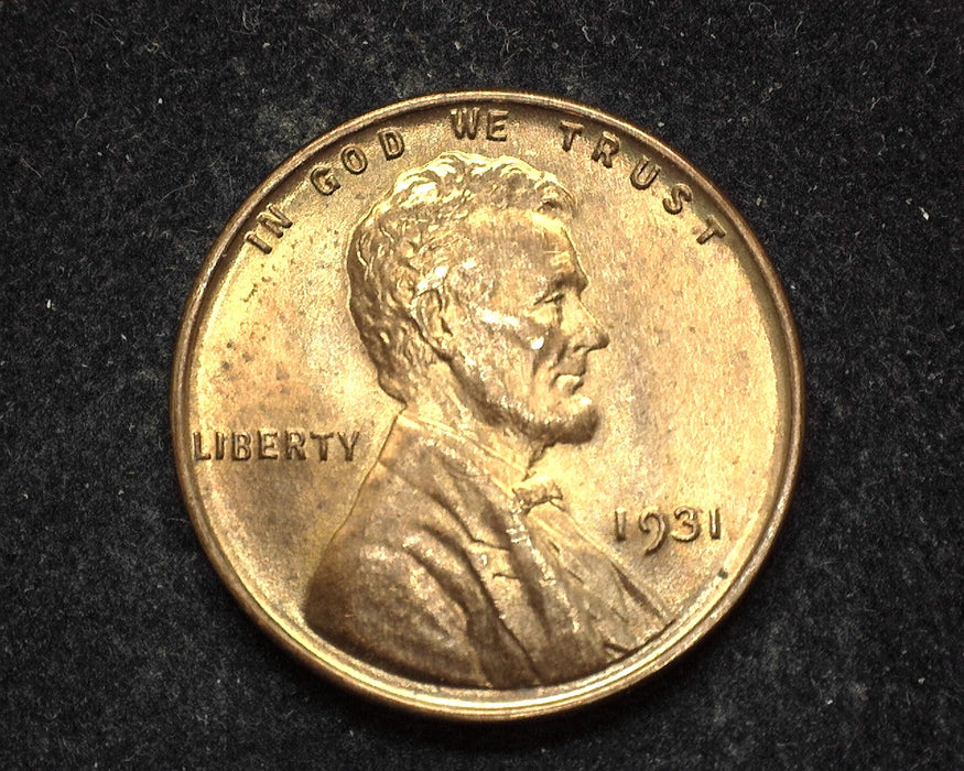 1931 Lincoln Wheat Cent BU MS63 Red - US Coin