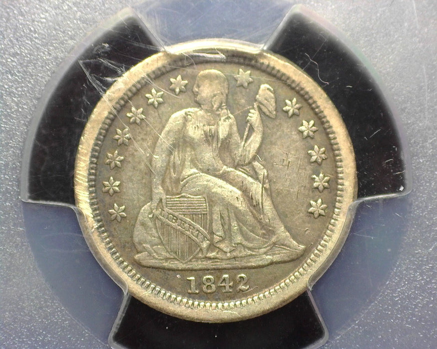 1842 O Liberty Seated Dime PCGS  VF25 - US Coin