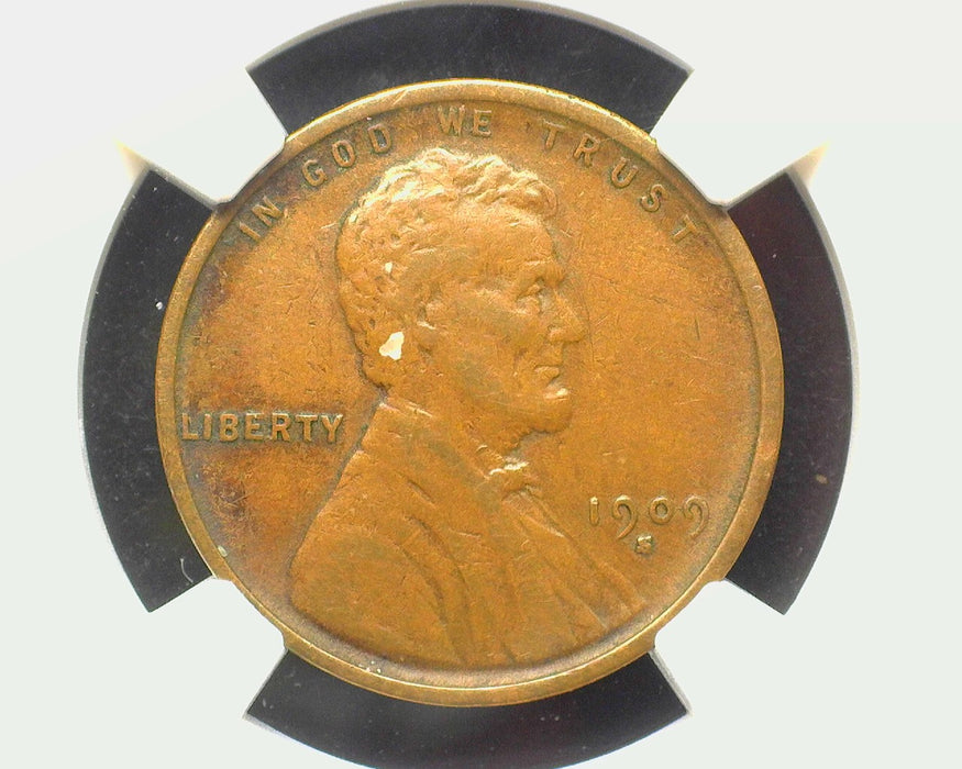 1909 S Lincoln Wheat Cent XF NGC 40 BN - US Coin