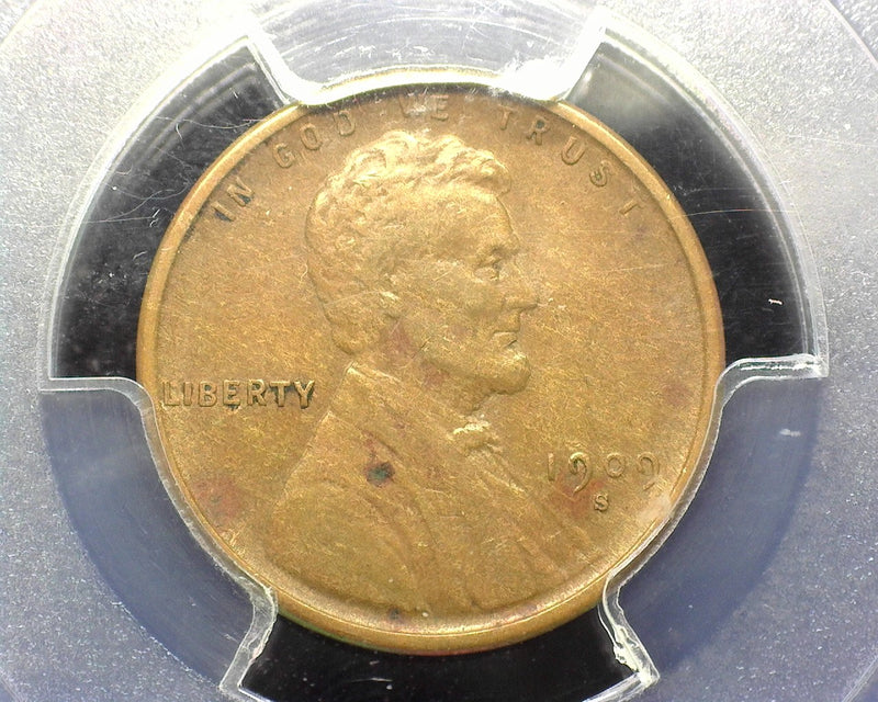 1909 S Lincoln Wheat Cent PCGS AU 50 - US Coin