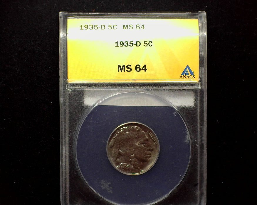 1935 D Buffalo Nickel ANACS MS 64 - US Coin