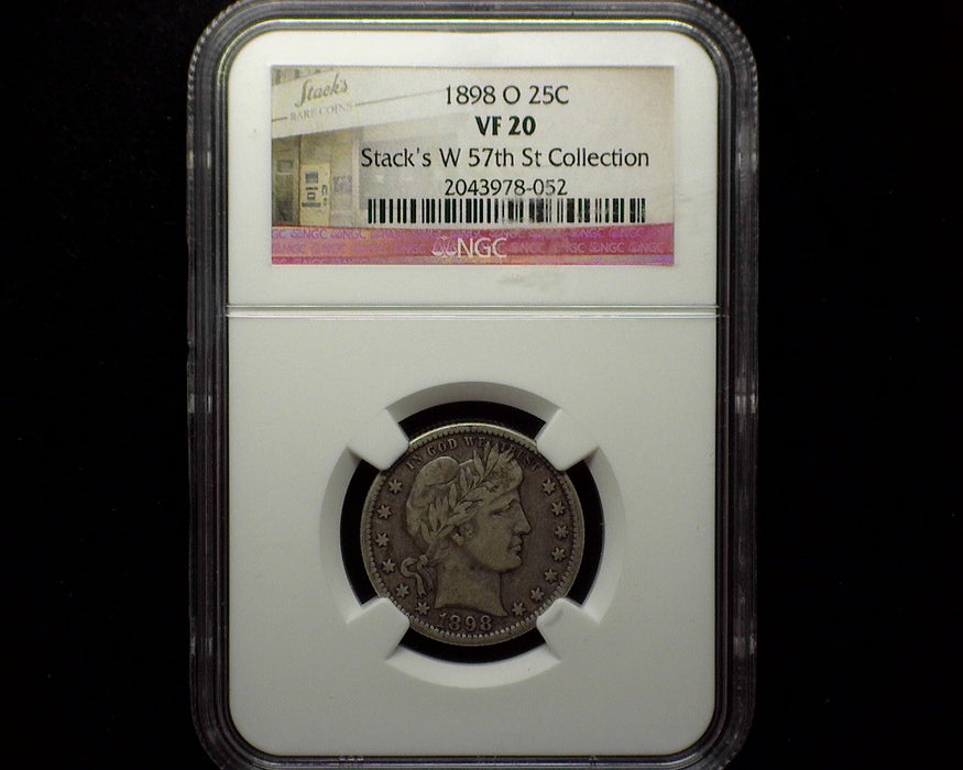 1898 O Barber Quarter NGC VF 20 - US Coin