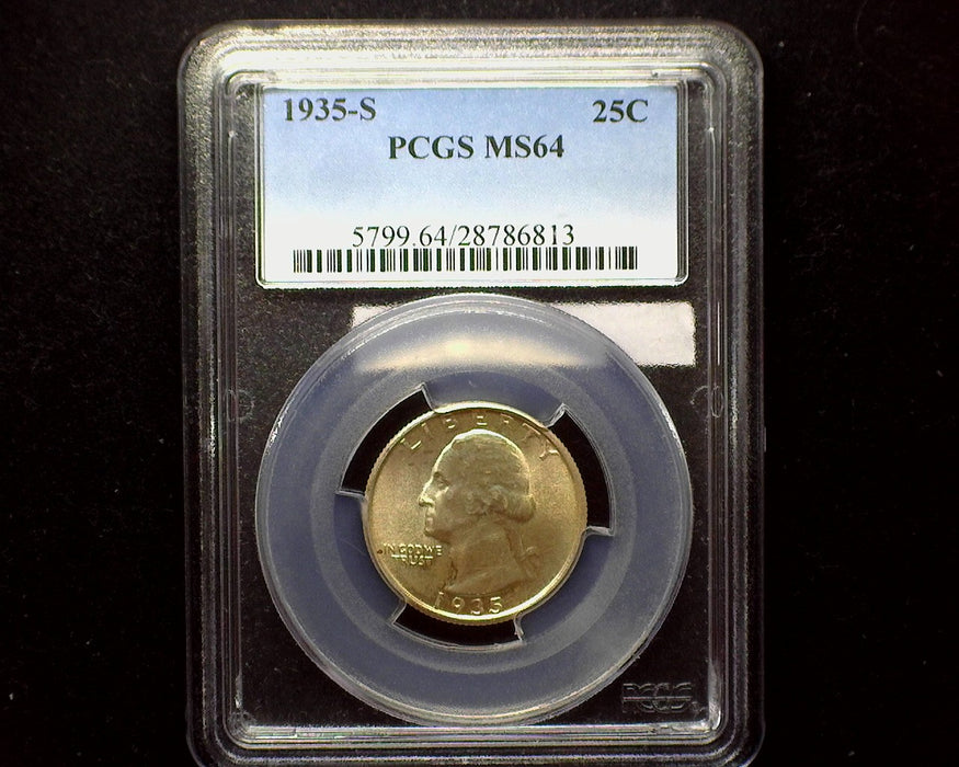 1935 S Washington Quarter PCGS MS64 - US Coin
