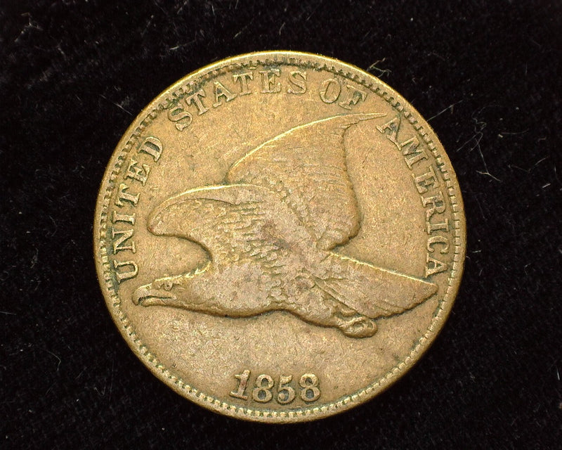 1858 Large Letters Flying Eagle Penny/Cent VF - US Coin