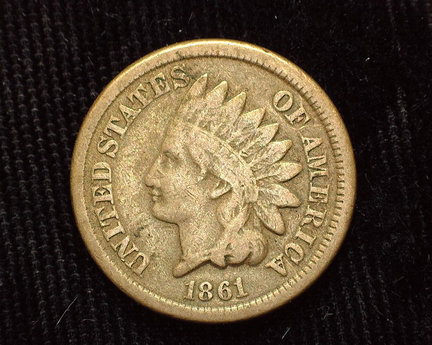 1861 Indian Head Penny/Cent VG/F - US Coin