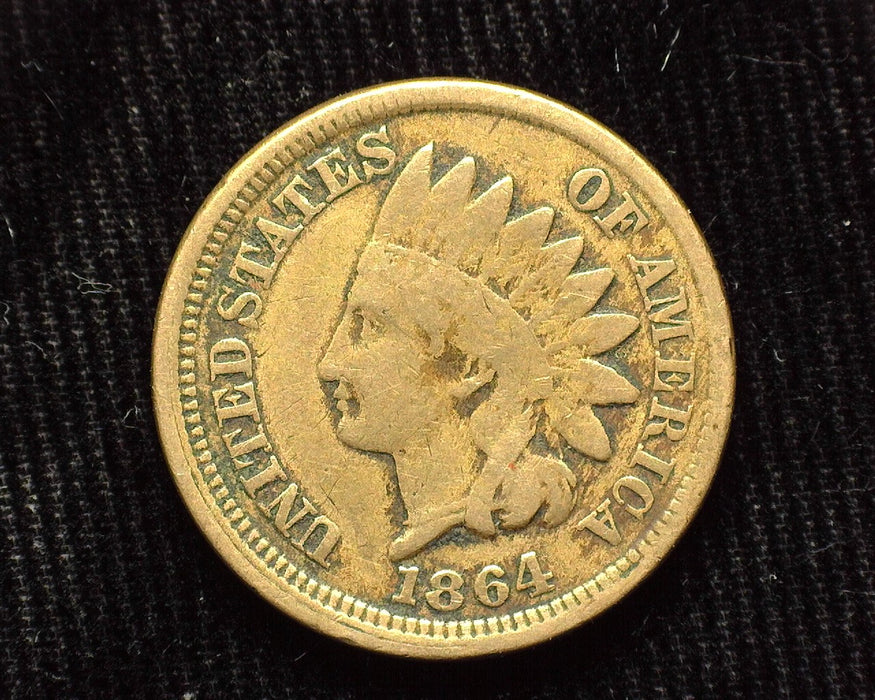 1864 Copper Nickel Indian Head Penny/Cent VG - US Coin