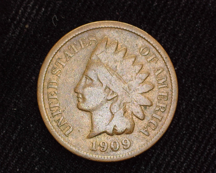 1909 S Indian Head Penny/Cent VG - US Coin