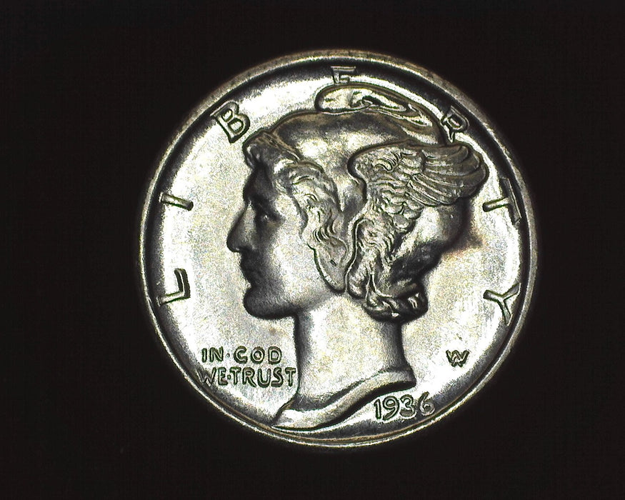 1936 Mercury Dime BU Choice - US Coin