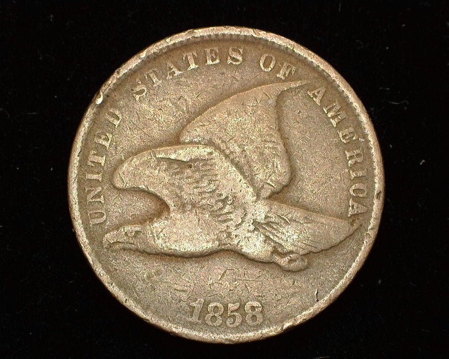 1858 Small letters Flying Eagle Penny/Cent VG - US Coin