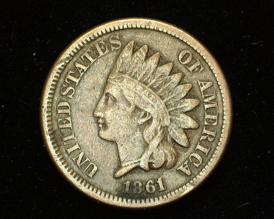 1861 Indian Head Penny/Cent F - US Coin