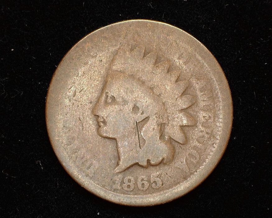 1865 Indian Head Penny/Cent G Scratch - US Coin