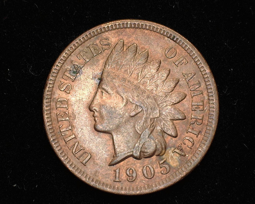 1905 Indian Head Penny/Cent XF/AU - US Coin