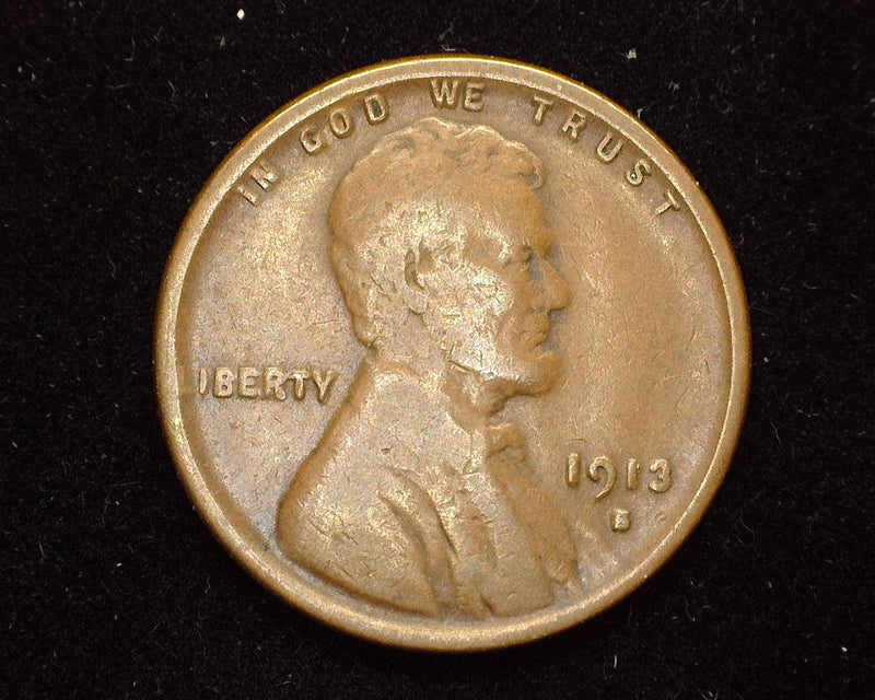 1913 S Lincoln Wheat Cent F - US Coin