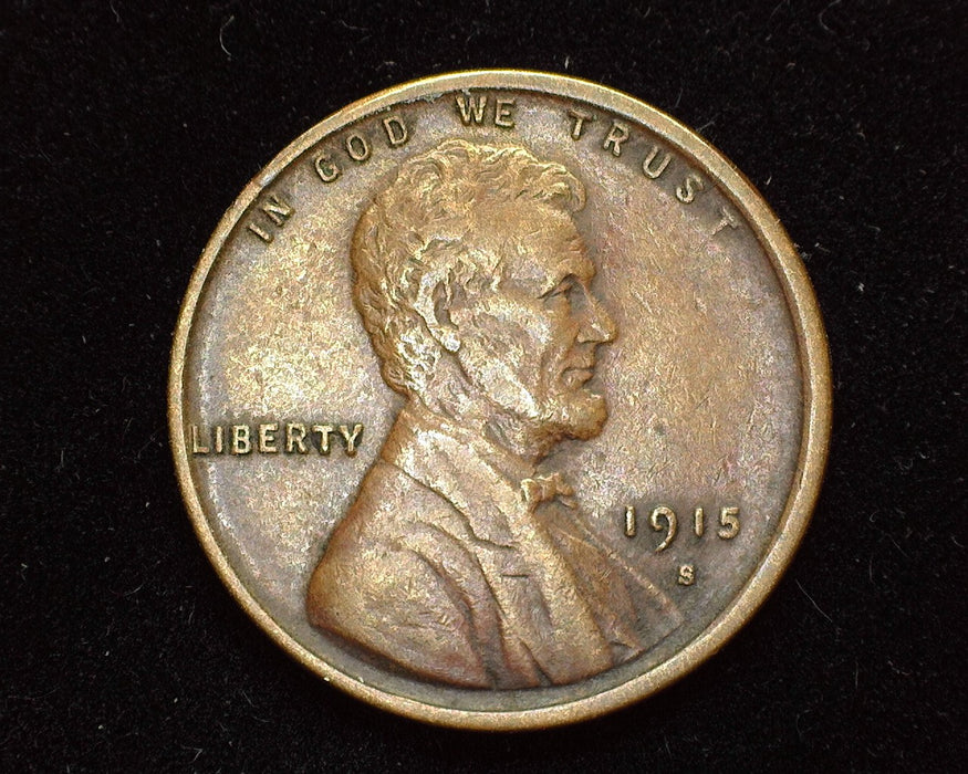 1915 S Lincoln Wheat Cent VF/XF - US Coin