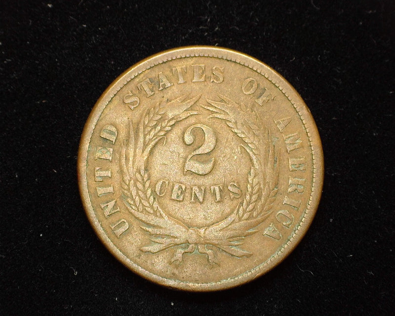 1865 Two Cent Piece VG - US Coin