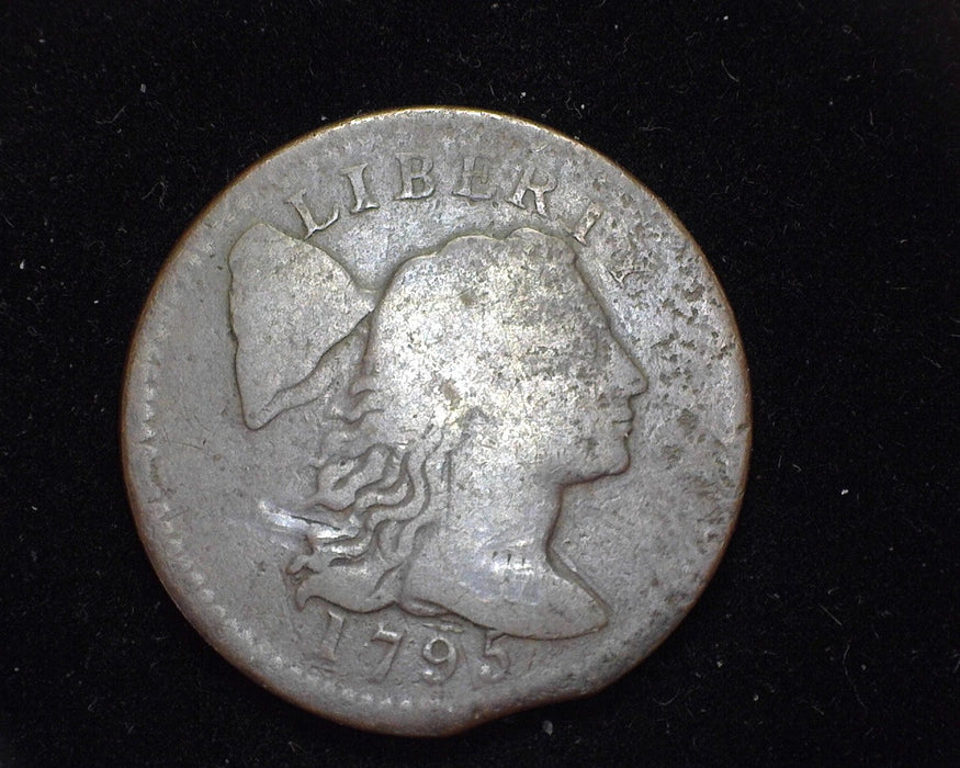 1795 Plain edge Liberty Cap Large Cent Clipped planchet rotated 180°. Slight environmental damage. VG/F - US Coin