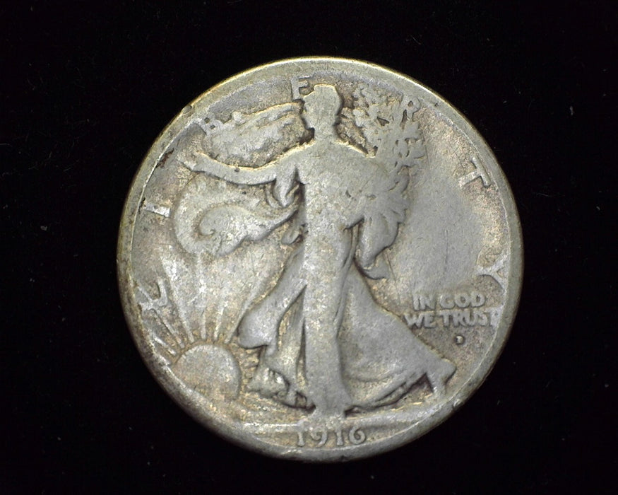 1916 D Liberty Walking Half Dollar G - US Coin