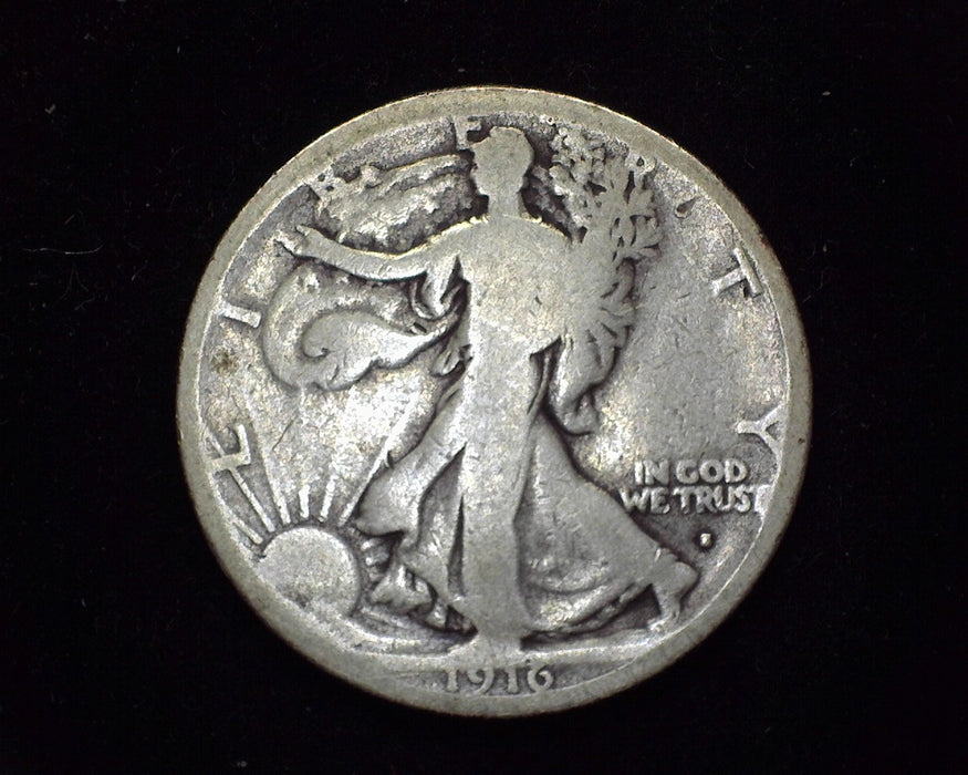 1916 S Liberty Walking Half Dollar VG - US Coin