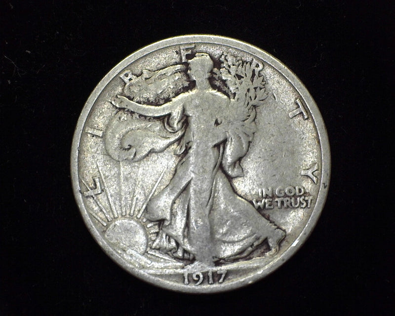 1917 D Liberty Walking Half Dollar VG Reverse - US Coin