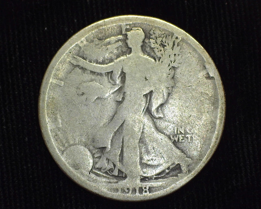 1918 S Liberty Walking Half Dollar G - US Coin