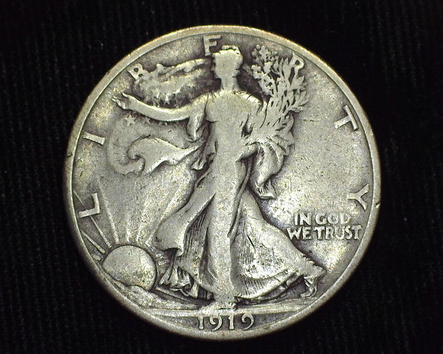 1919 S Liberty Walking Half Dollar F - US Coin