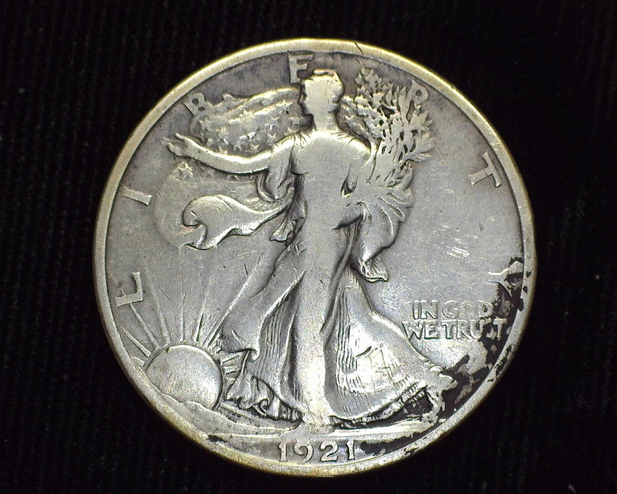 1921 Liberty Walking Half Dollar F - US Coin