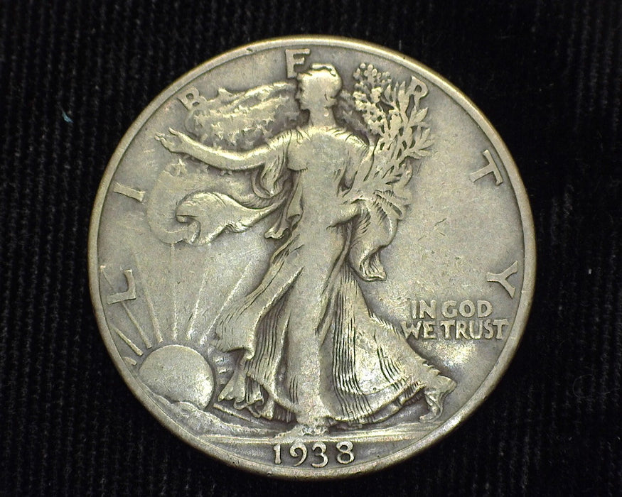 1938 D Liberty Walking Half Dollar F - US Coin
