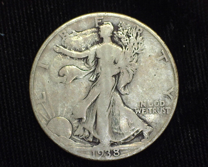 1938 D Liberty Walking Half Dollar VG - US Coin