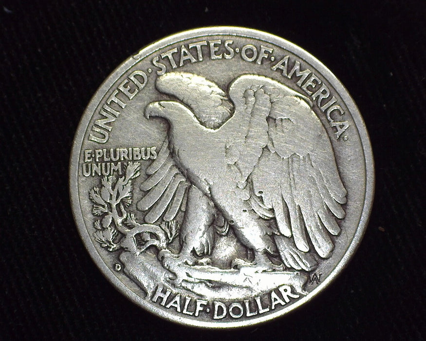1938 D Liberty Walking Half Dollar VG/F - US Coin