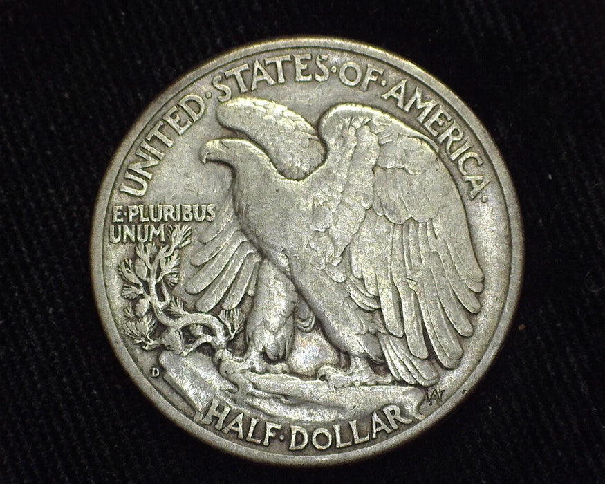 1938 D Liberty Walking Half Dollar F - US Coin