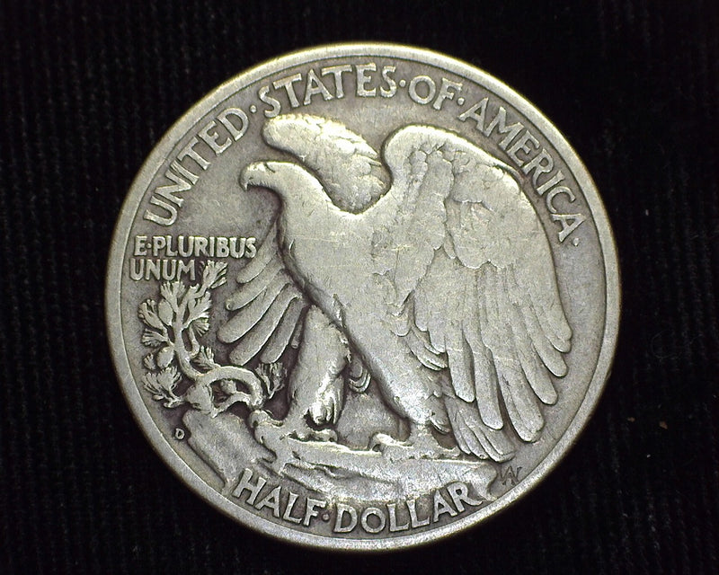 1938 D Liberty Walking Half Dollar VG - US Coin