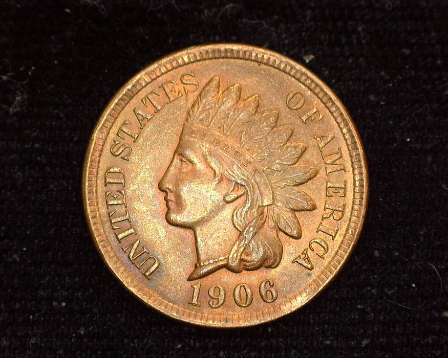1906 Indian Head Penny/Cent BU Red & Brown - US Coin