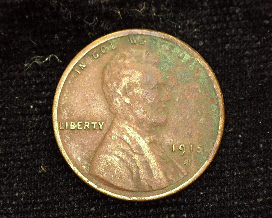 1915 S Lincoln Wheat Penny/Cent VF Corrosion - US Coin