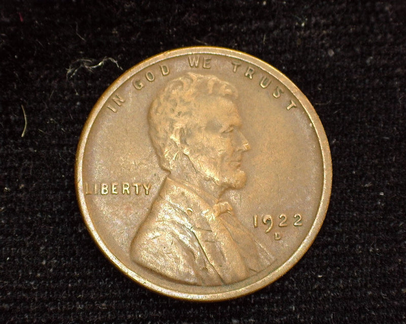 1922 D Lincoln Wheat Penny/Cent F/VF - US Coin